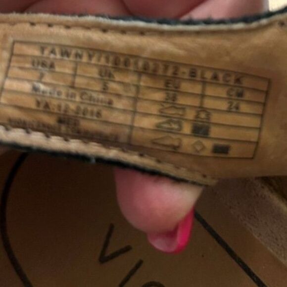 Vionic Black Suede Platform Wedge Sandal - Size 7 - Picture 8 of 8